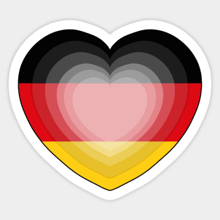 Heart Love Flag of Germany Sticker